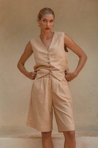 Riviera Linen Bermuda Shorts