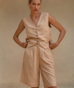 Riviera Linen Bermuda Shorts